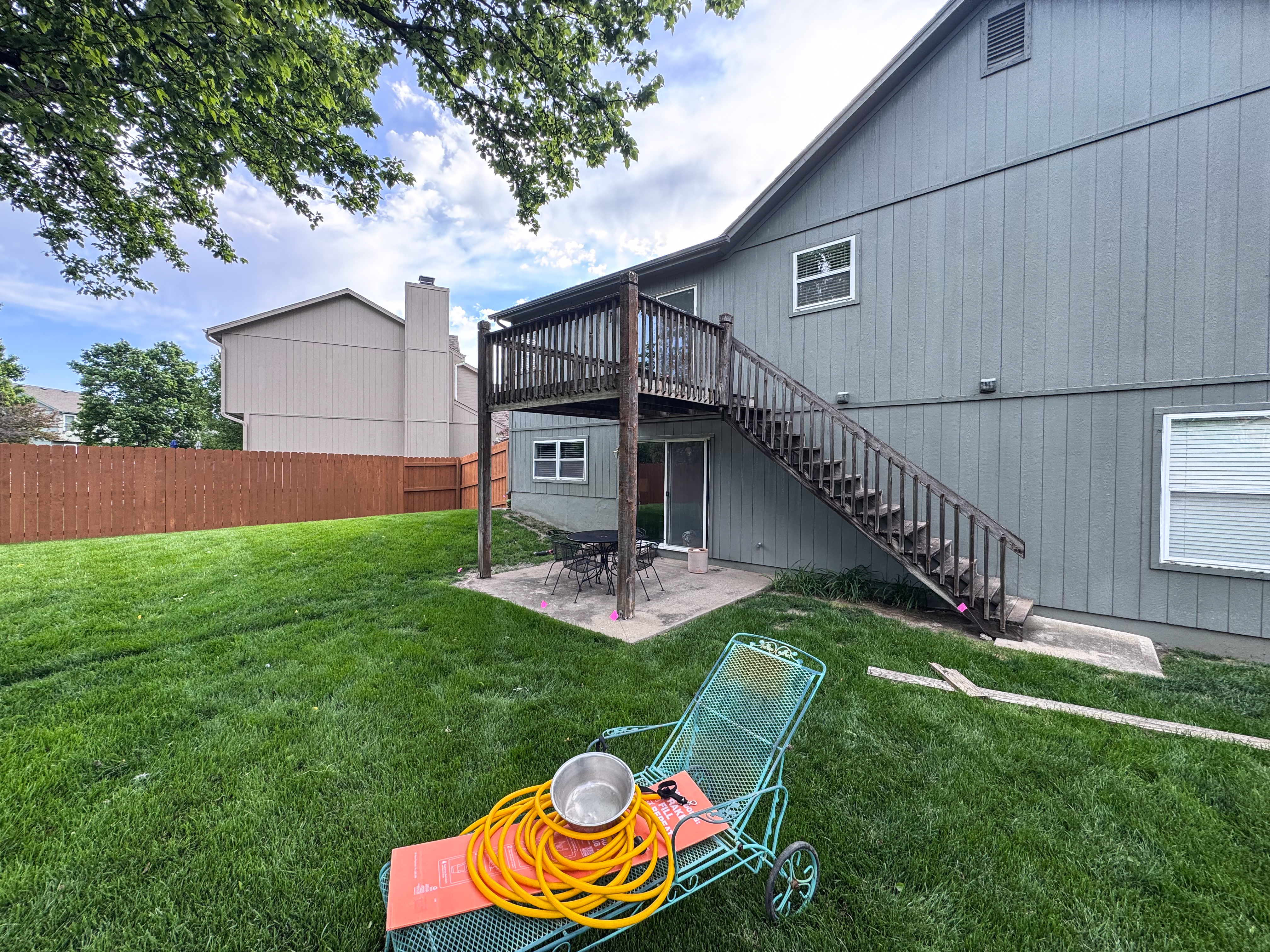 Existing deck before the rebuild